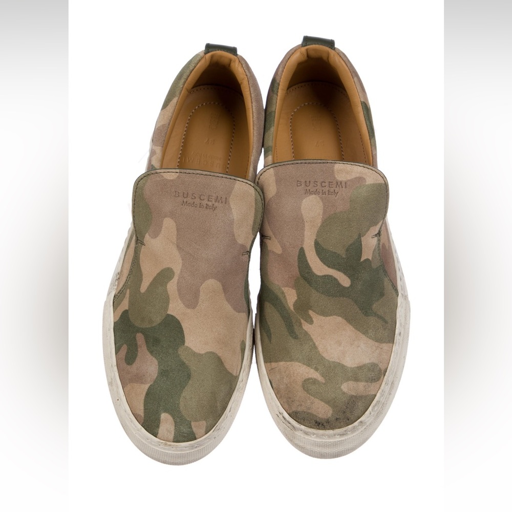 Buscemi Camo Suede Slip-On‎ Sneakers